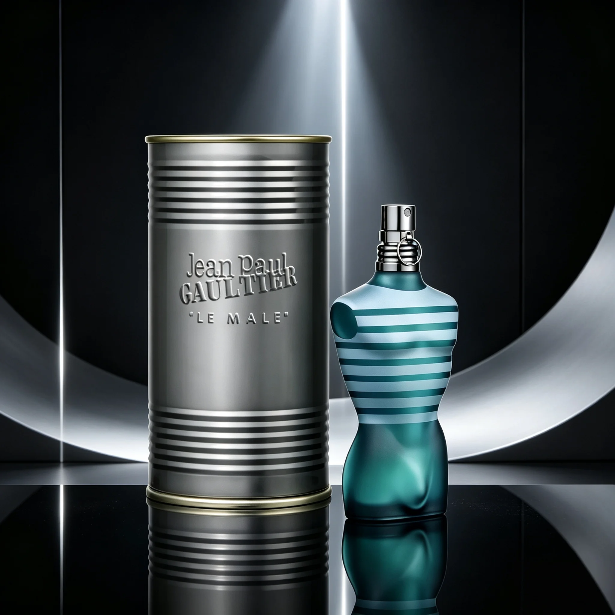 Le Male di Jean Paul Gaultier, Eau De Toilette 100ml, Fragranza Menta Lavanda Vaniglia, Bottiglia a Forma di Torso a Righe