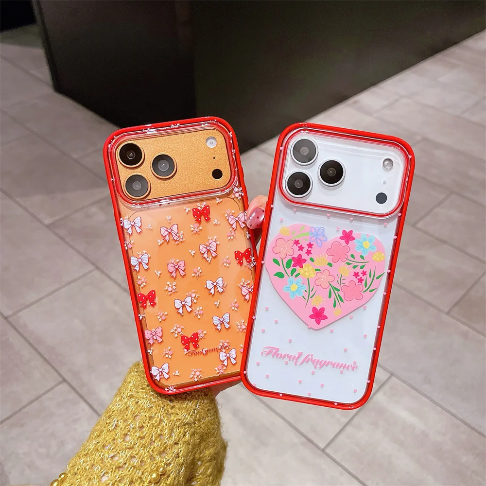 

Ins Cute Bow Clear Phone Case Suitable for iPhone 17 16 15 14 13 17 Pro Max Cases Shockproof Funda For Apple 16 Max Cases Capa