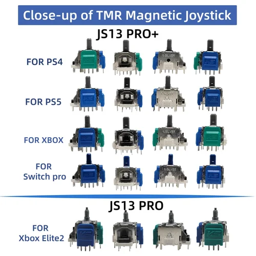Imagen 2 del producto Joystick electromagnético K-SILVER TMR para Switch Pro PS5, PS4, Xbox Series, diseño de baja potencia para reemplazo de reparación, 2 uds.