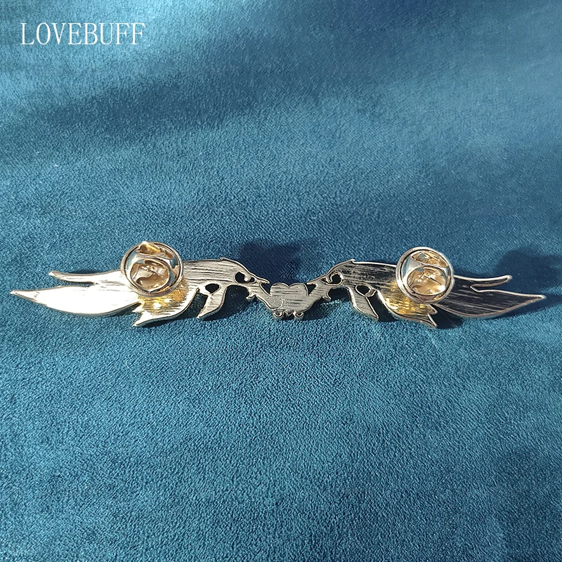 LOVEBUFF Genshin Impact Sumeru Wind Glider Wings of the Forest Inspired Enamel Pin Brooch