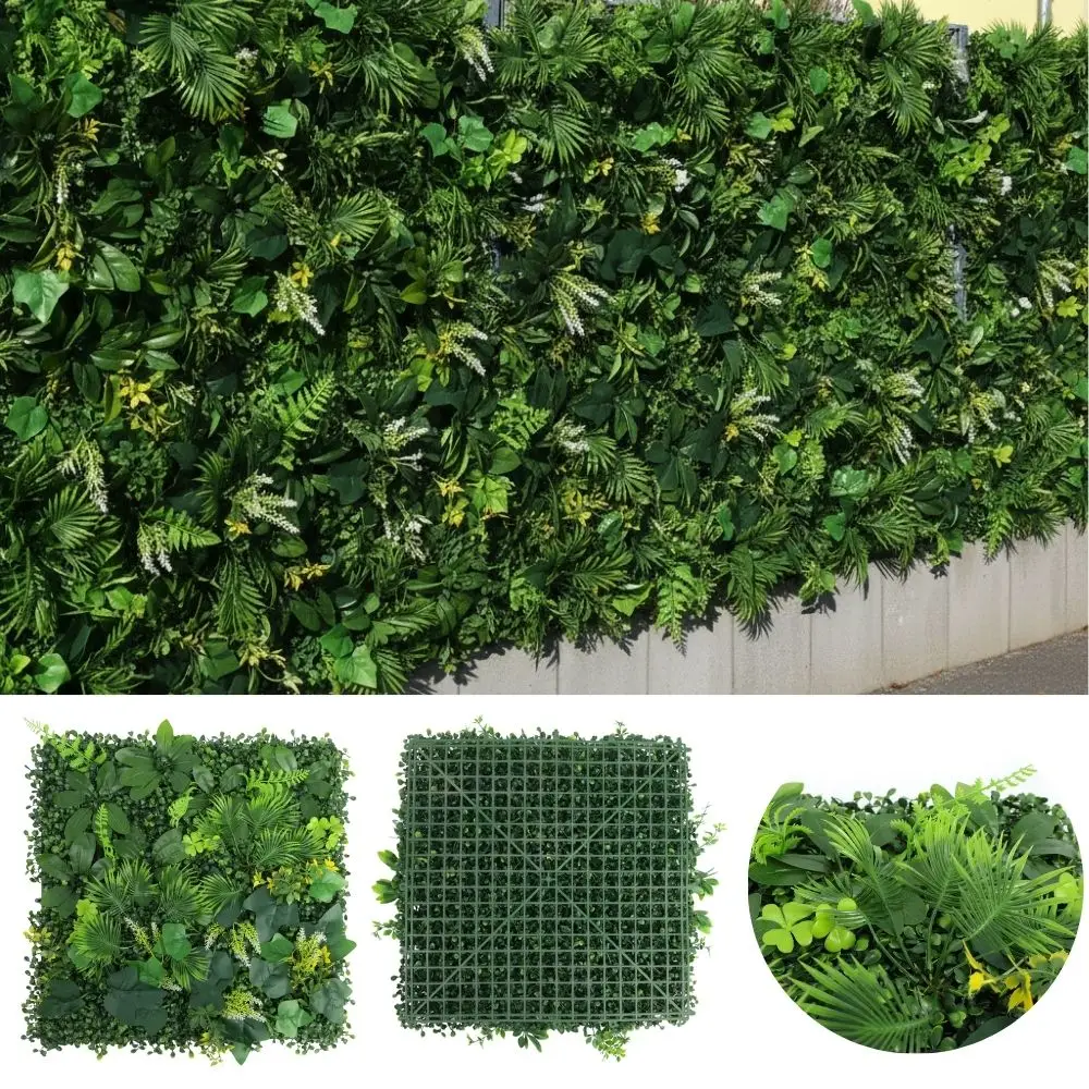 

Artificial Plant Wall Panel, 20"x20" Grass Mat for Indoor Home Greenery Bacdrop, Outdoor Garden Privacy Screening Fence