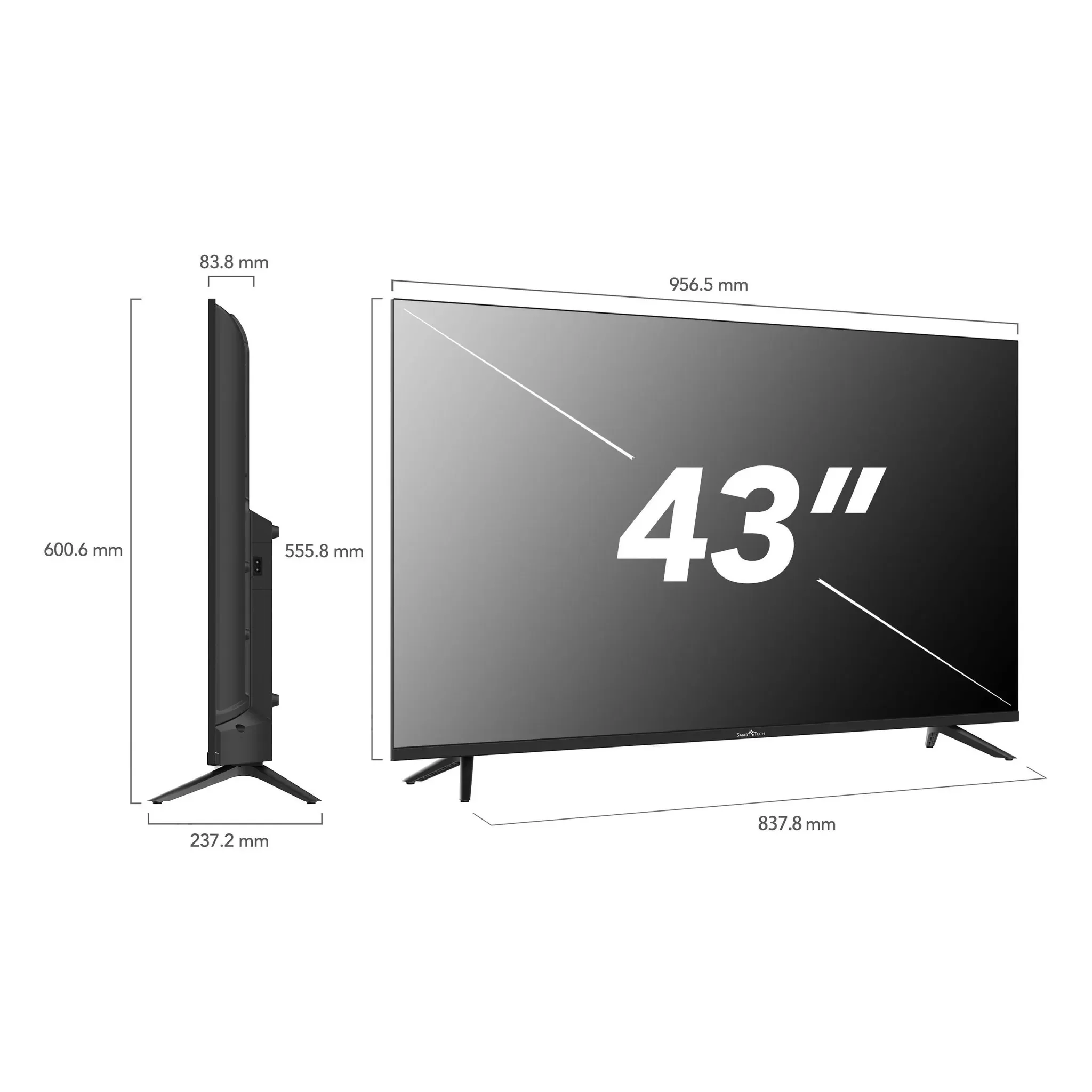 Dune HD Smart 43 TV (2026) – QLED 4K UHD, Android 13, Triplo Sintonizzatore, Controllo Vocale, AirPlay E Miracast - 4