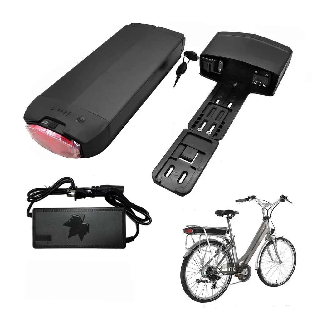 36V 48V Achterdrager Lithium Batterij 10.4Ah 13Ah 20Ah 24Ah voor Phylion XH370-13J Joycube wall-es 750W Vervanging Ebike Akku - afbeelding 2