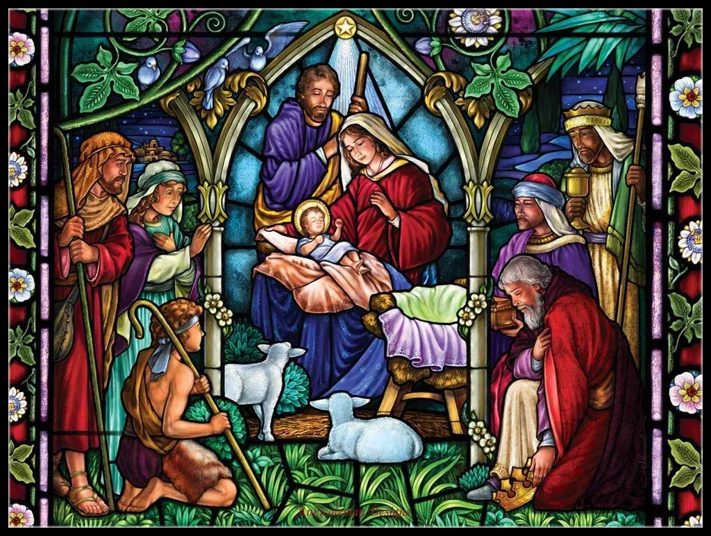 

2024Evening Nativity - Counted Cross Stitch Kits - DIY Handmade Needlework Embroidery 14 CT Aida Sets DMC Color