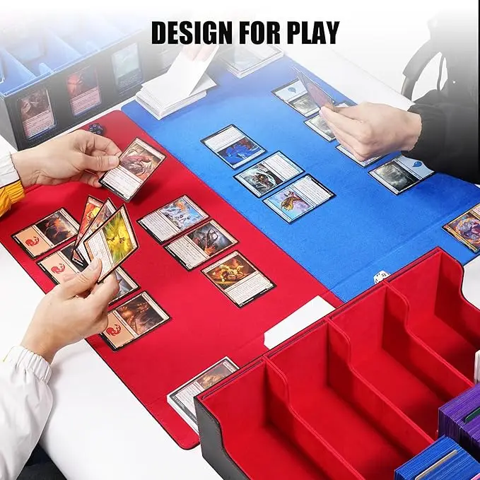 صندوق تخزين بطاقات التداول TINTEK، أكثر من 2400 بطاقة، جلد PU، إغلاق مغناطيسي، لـ MTG، Yu-Gi-Oh، البطاقات الرياضية. #4