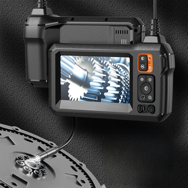 2MP Endoscope Camera 4.3 IPS Screen Single Lens Borescope Inspection Camera with 8mm IP67 Waterproof Snake Camera for Car Engine