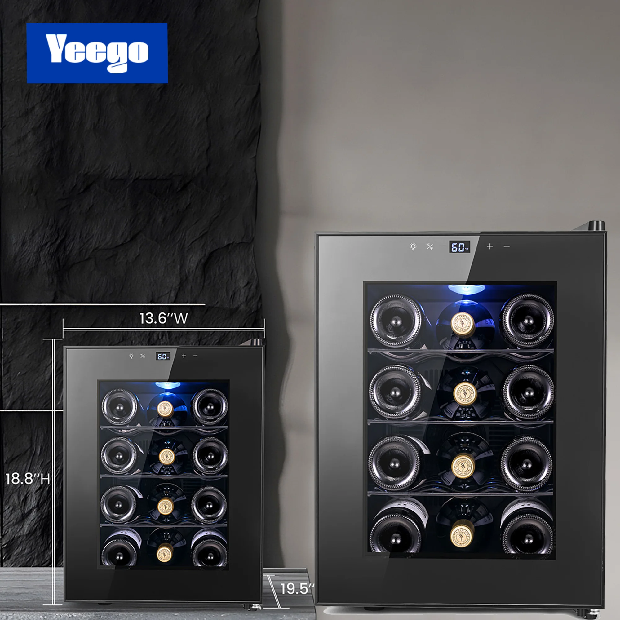 Yeego 1,17 Cu.ft Weinkühlschrank – Eleganter Weinkühler mit thermoelektrischer Kühltechnologie für perfekte Weinaufbewahrung