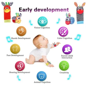 Children's toys of pulse socks, early educational development, cute children, sensory gifts for baby girl and boy, 0-12 months 12 main sales toy baby 0 12 months - №11