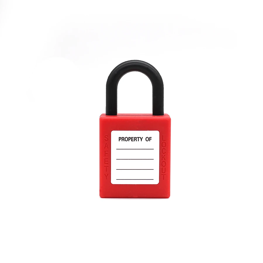 Lock For Lockout Tagout Industrial Safety Padlock 25mm Nylon Shackle Insulating Safety Lockout Padlock Of LotoS