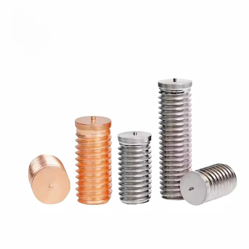 100/50/20/10 pièces vis de soudage par points sans tête M3 M4 M5 M6 M8 M10 acier plaqué cuivre acier inoxydable pointe de soudure boulon goujon de soudure