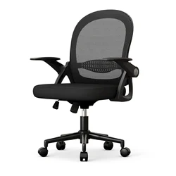 Naspaluro Home Office Stoel Ergonomisch Bureaustoel Draaibare Gaming Stoelen Mid-Back Mesh Stoel Met Lendensteun Voor Thuiskantoor