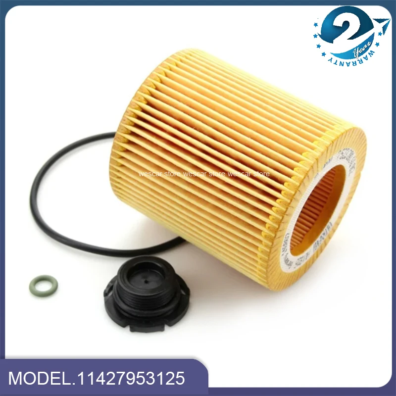 10pcs Oil Filter Element 11427953125 For F20 F23 F30 F31 F34 F35 E84 E89 320i 328i 320Li 328Li 428i 520i 11427640862 11428683204