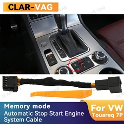 For VW Touareq 7P Automatic Stop Start Engine System Off Device Control Sensor Plug Stop Cancel Cable Memory Mode