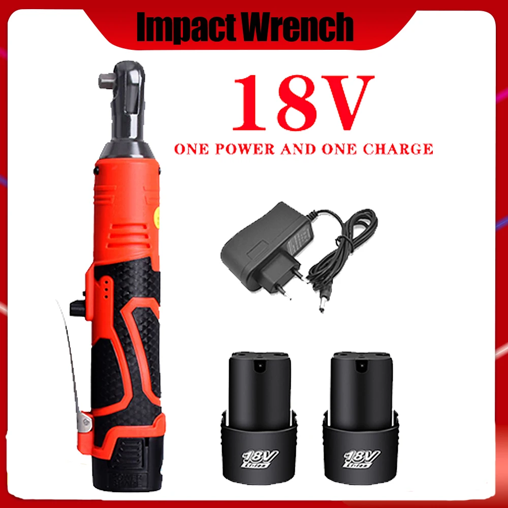 12V/18V Impact French Cordless Rechargeable Electric French 3/8 Inch Right Angle Ratchet Wrenches Impact Driver Power Tool