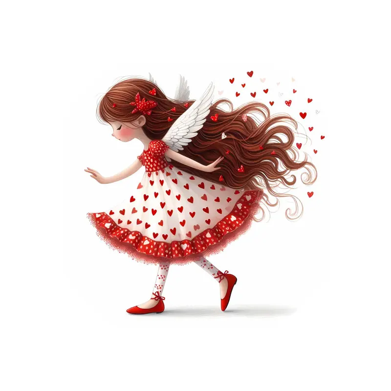 Fantaisie Valentine fille 12mm/14mm/16mm/18mm/20mm/25mm rond Photo verre cabochon démo dos plat résultats de fabrication