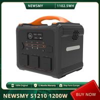 NEWSMY S1210 1200W 1102.5Wh Portable Power Station, LiFeMnPo4 Battery, 1.2 Hours Charge, PD100W Output 230V/1200W Pure Sine Wave