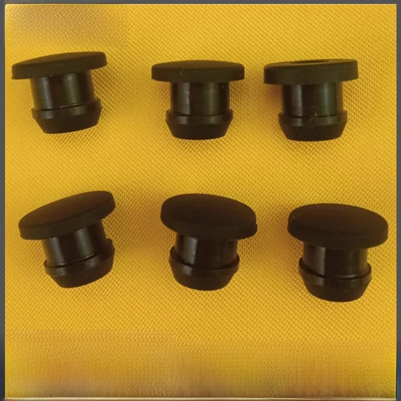 Bouchons de trou en caoutchouc de Silicone noir, bouchon d'étanchéité de 2.5mm à 50.6mm, joint de couvercle de bouchon de Type T à clipser, embout d'obturation
