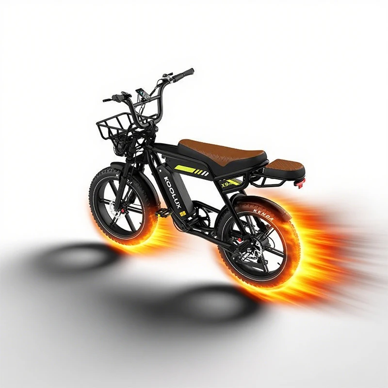 AliExpress KOOLUX X9 Pro Upgraded Versi EBike 20*4.0 Kenda Fat Tire 48V 31.2Ah Dual Battery Hydraulic Brakes 45KM/H Electric Cycle UK Stock