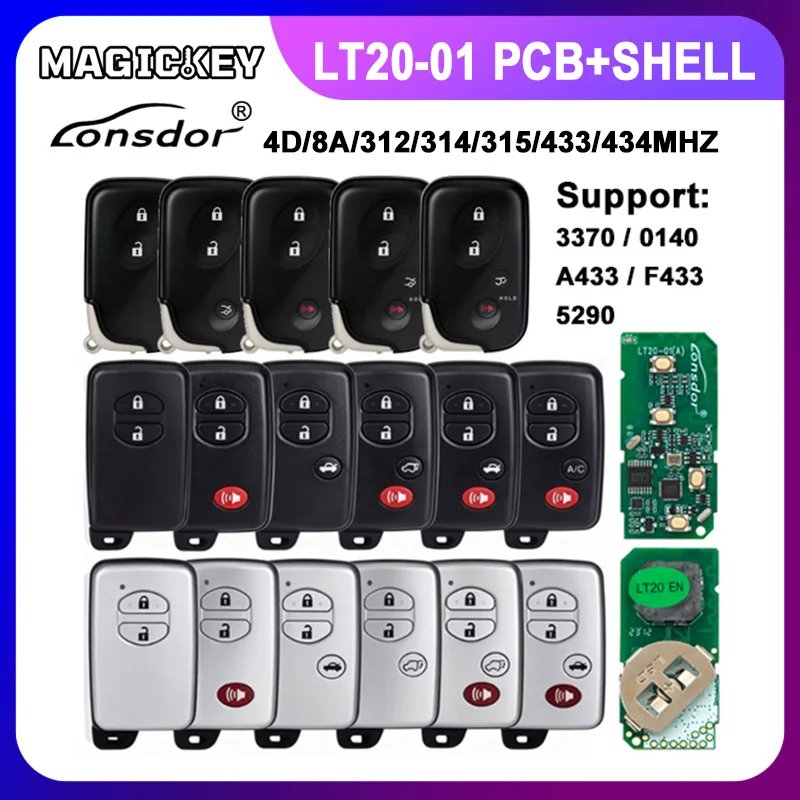 Lonsdor LT20-01 Universal 4D PCB Smart Remote Car Key Keyless for Toyota Lexus Work with K518 K518ISE KH100+ Series