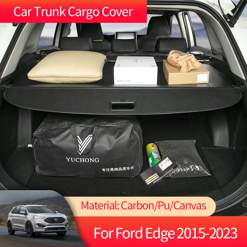 for Ford Edge Endura CD539 2015~2023 Car Trunk Cargo Cover Luggage Storage Rear Boot Tray Security Shielding Shade Accessories