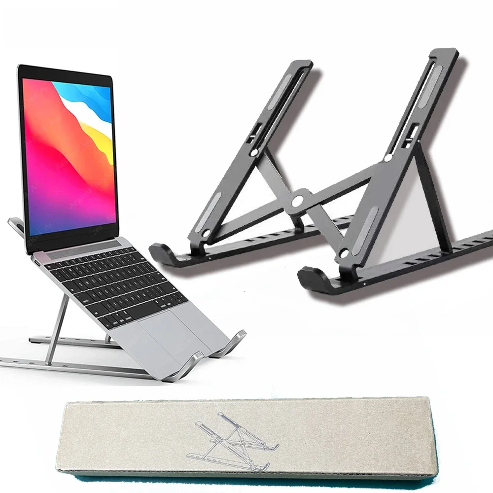 Suporte dobrável para laptop, suporte de resfriamento para notebook, ajustável, ergonômico, base de