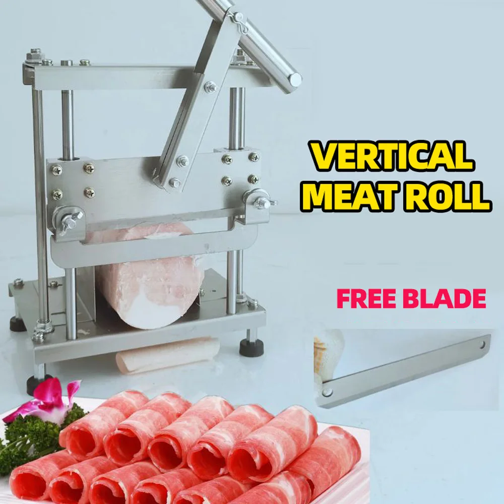 Household Manual Lamb Slicer Frozen Meat Cutting Machine Mutton Rolls Cutter Meat Slicer