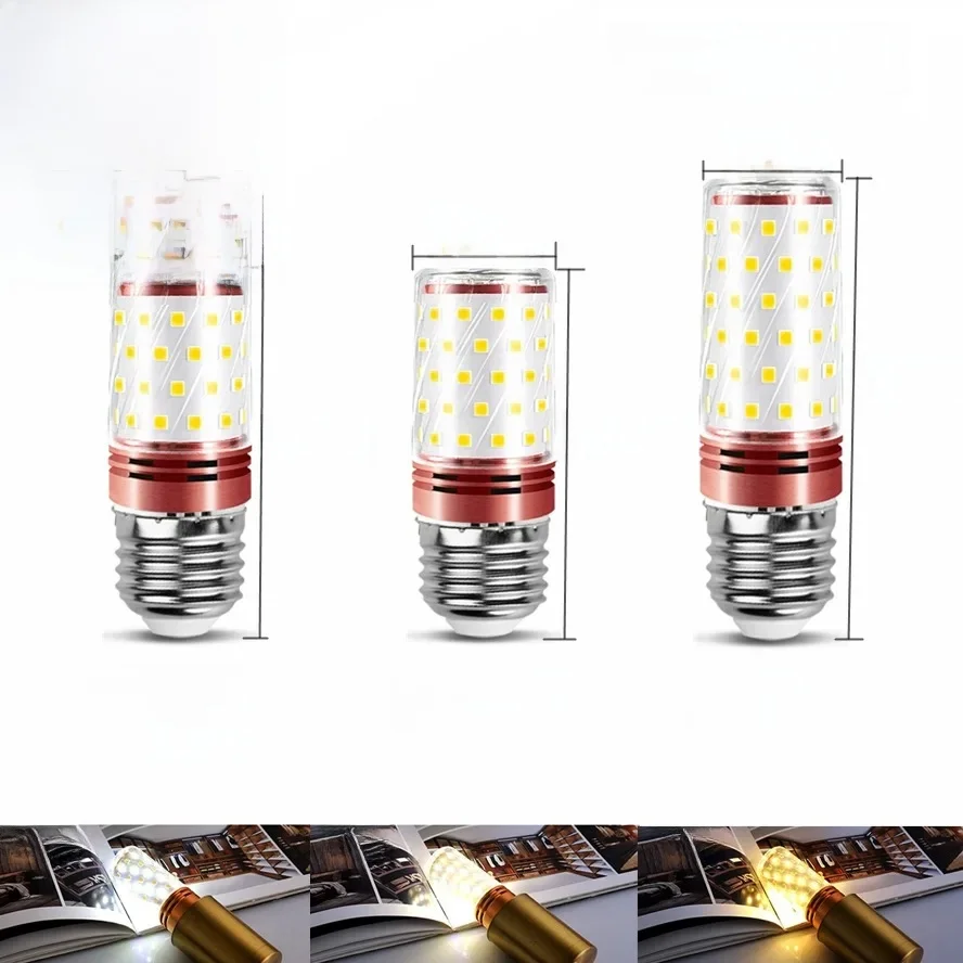 Ampoules LED E14/E27 AC85-240V, 110V, fonction de commutation à trois couleurs, variable, pour accessoire d'éclairage domestique
