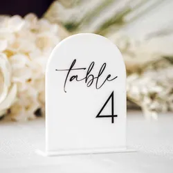 Arched Shape Table Numbers  Wedding Table Numbers with Stands Party Table Numbers  Wedding Reception Decoration