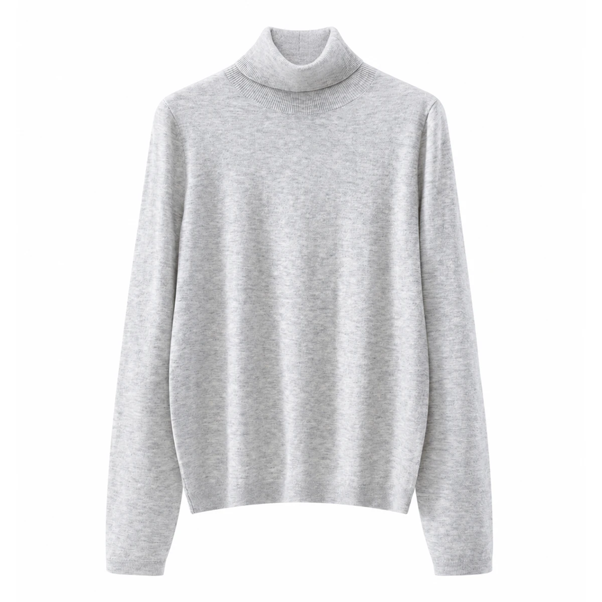 MZ62020 Women's Turtleneck Knit Sweater Cashmere Modal Blend Long Sleeve Pullover Soft Textured Top Fall Winter Daily Layering
