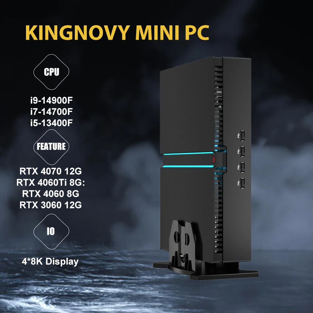 Mini computador de mesa Gaming PC, 14Th Gen Gamer PC, i9 14900F i7 14700F, NVIDIA RTX 4070, 4060Ti 12G, 2xDDR5, WiFi6, Super Deal