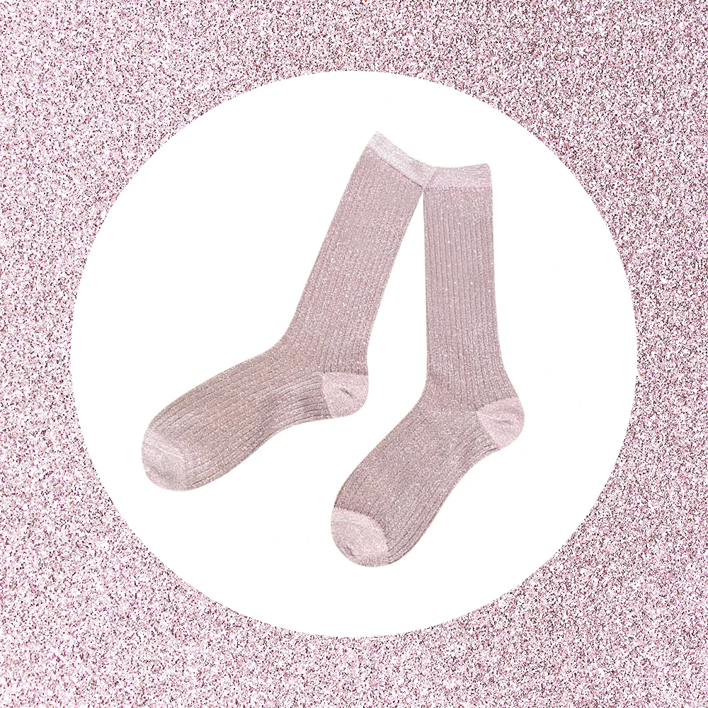 [Rachels] 1 pair of glitter socks