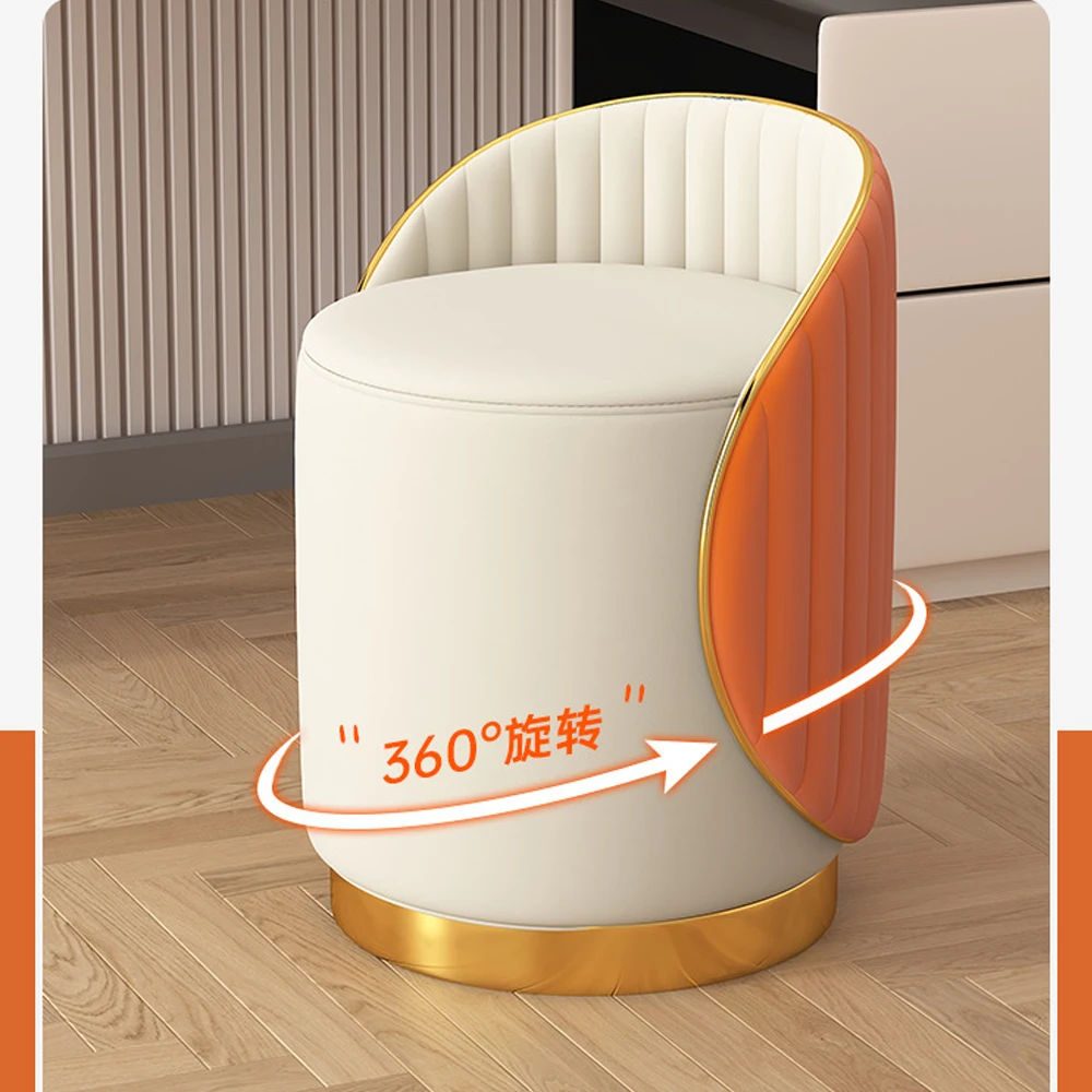 Light Luxury Makeup Chair Bedroom Internet Celebrity Backrest Female Designer Style Simple Nail Art Rotatable