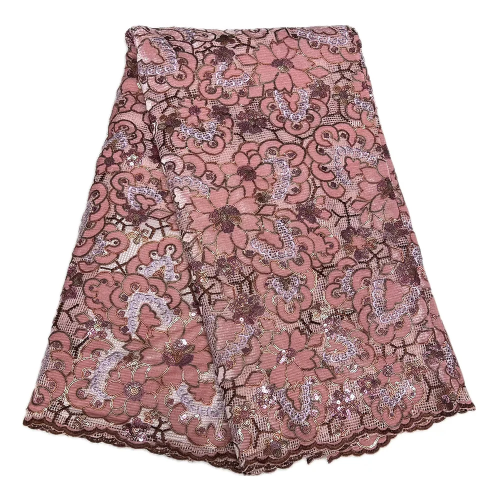 

Velvet Lace Fabric Sequins Mesh Lace Cutwork Primrose Design Graceful Evening Gowns Home Decor Dance Dresses Diy Craft Supplies