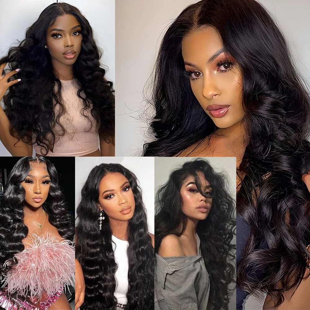 Gelombang longgar 4x4 5x5 13x4 sutra dasar tanpa lem 360 wig rambut manusia renda penuh rambut Remy Peruvian dengan garis rambut alami telah ditanami