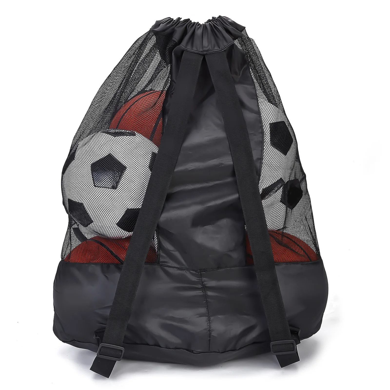 Soccer Mesh Ball Bag with Adjustable Drawstring Shoulder Straps Storage Ball Large Capacity Soccer Bags for Coaches