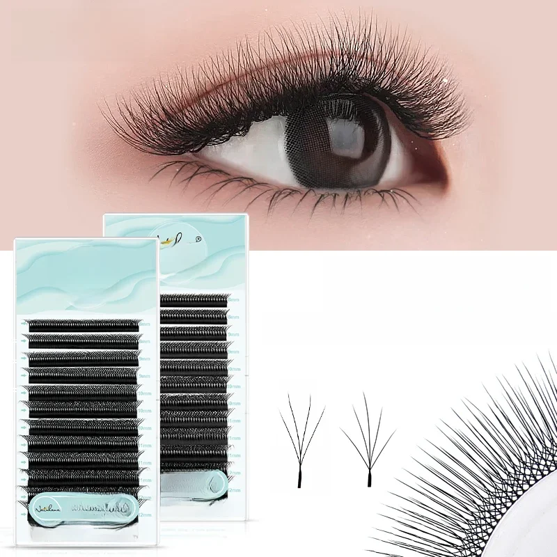 NATUHANA W-shaped 4D 5D Camellia Premade Volume Fan Lashes 0.07mm C D Curl Lashes Naturalne miękkie sztuczne rzęsy do makijażu — zdjęcie 2