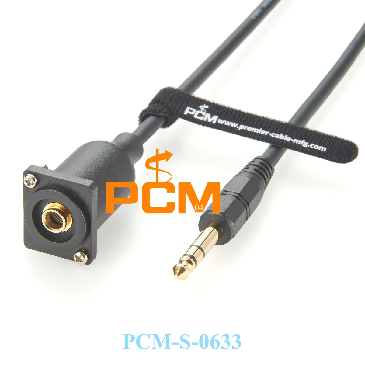D-series Panel Mount 6.35mm kabel 1/4 "TRS Kabel Audio Stereo Pria ke Wanita untuk Pedal Efek Gitar dan Sinyal Audio