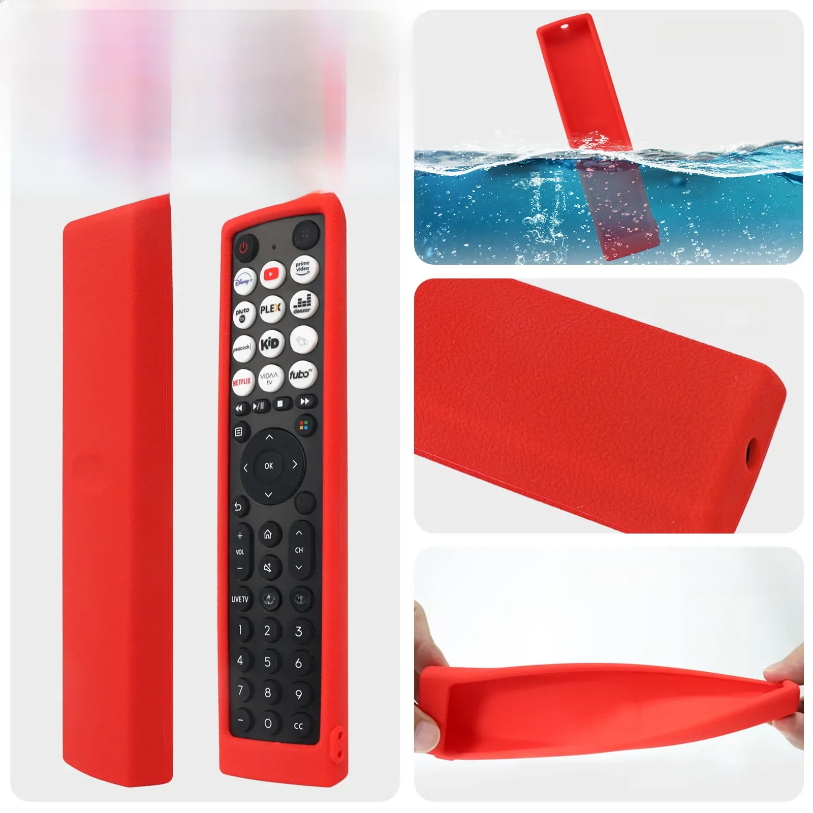 Coque en silicone coordonnante pour télécommande Hisense Smart Vidaa TV, housse de protection, EN2J36H EN2F36H EN2D36H ERF2N36H