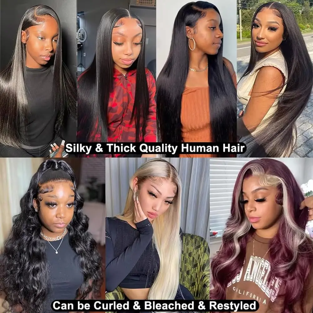 250 Density 13X6 Hd Lace Frontal Wig 30 40 Inch Straight Lace Front Wigs Human Hair 13X4 Lace Front Human Hair Wig Hd Lace Wig