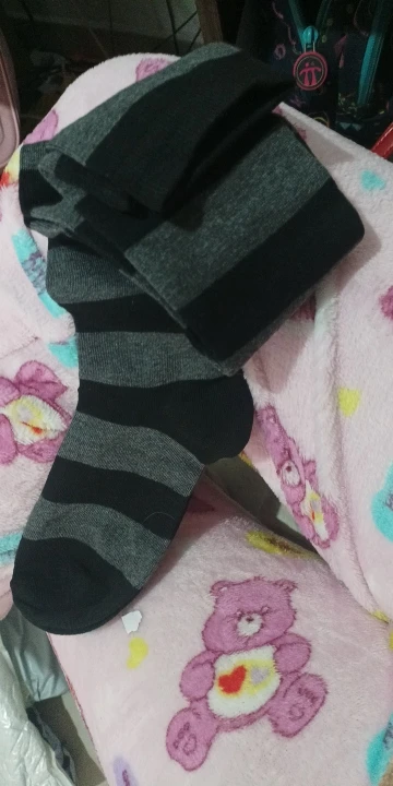 Women's Socks Colorful Stripes Personalized Fashionable Cool Long Tube Socks Gothic Style Japanese Punk Jk Calf Stockings Girl photo review