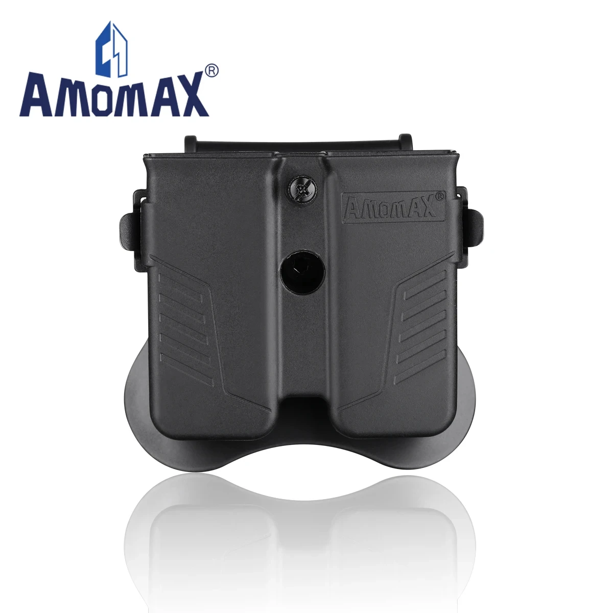 Amomax Universal Double Mag Pouch 9MM for .40 .45 Caliber Magazine Stack for Glock |Jericho| CZ