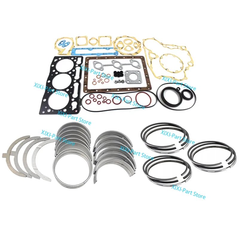

For Kubota D1105 Overhaul Rebuild Kit Full Gasket Kit Set Main B Piston Ring 78*2HK+1.5+4 3 Cylinder Engine Cylinder Head Gasket