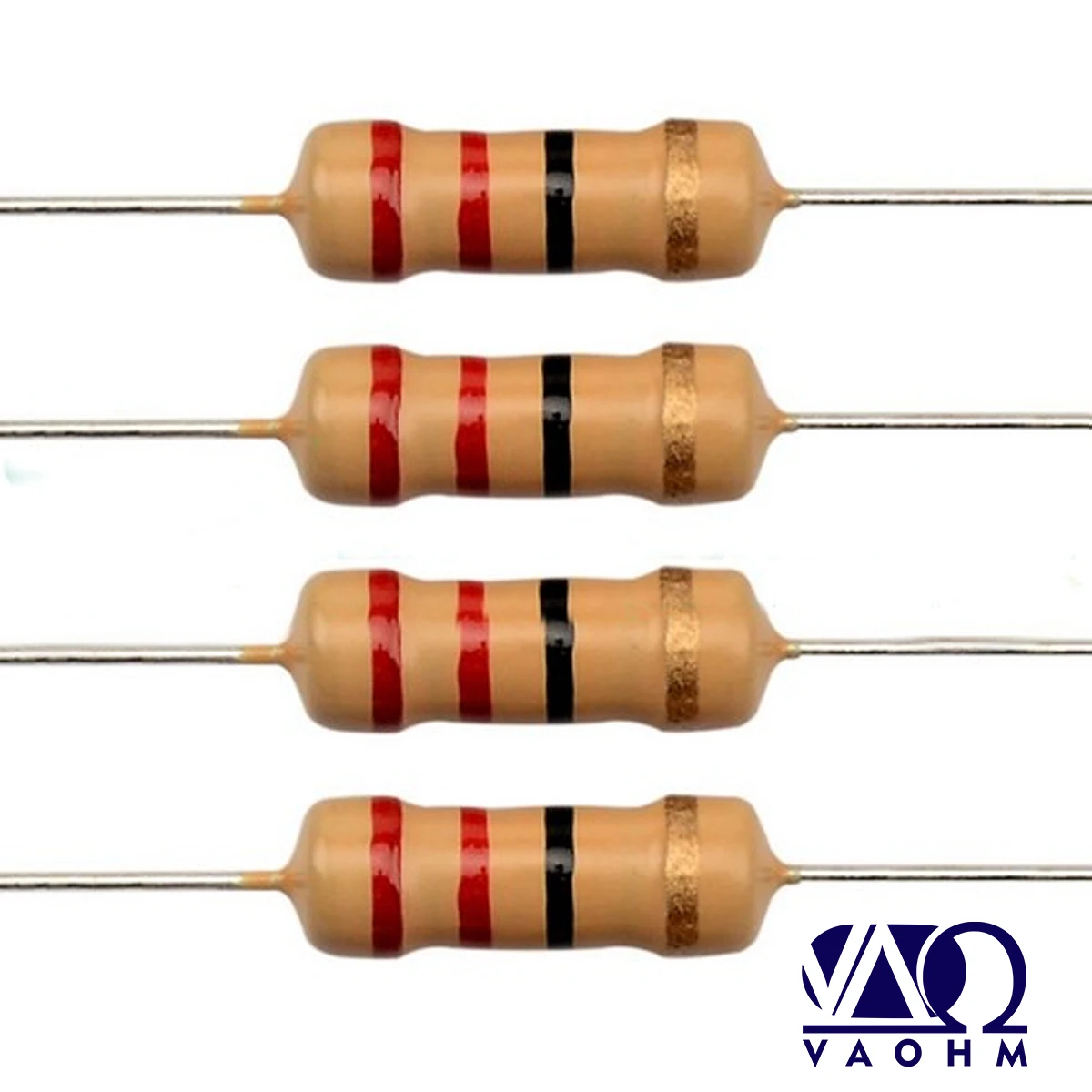 Resistencia de carbono 5%, 0,25 W, 1M, 1M2, 1M5, 1M8, 2M2, 2M4, 2M7, 3M, 3M3, 3M6, 3M9, 4M3, 4M7, 5M1, 5M6, 6M2, 6M8, 7M5, 8M2, 9M1, 1000 unids/bolsa