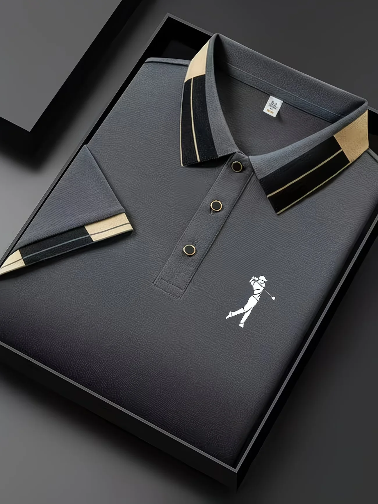 Camiseta Polo Casual de Verano para Hombre, Manga Corta, Cuello Camisero, Transpirable, Cómoda, Ligera y Moderna