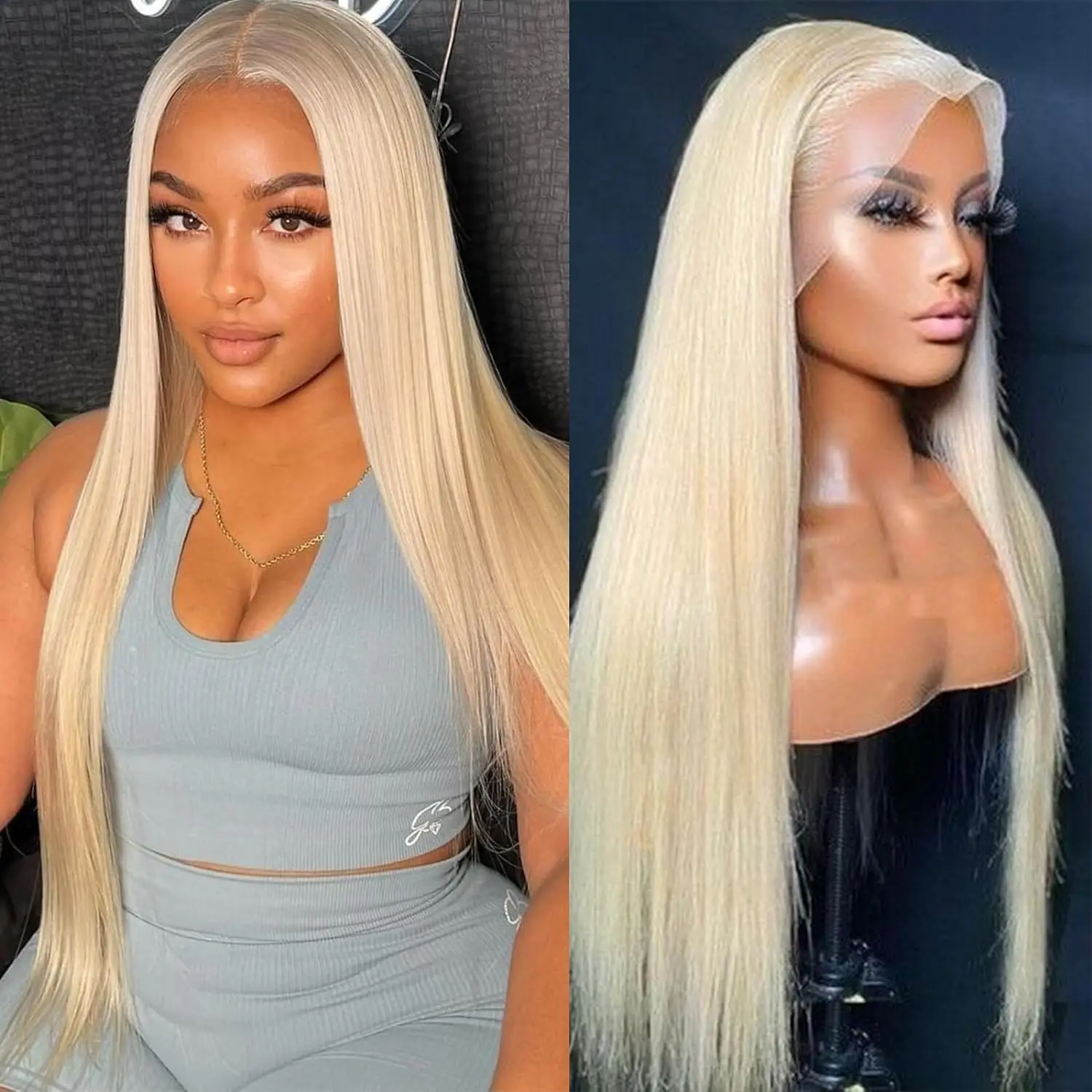 613 Blonde Straight Lace Front Human Hair Wig 30 inches 13x6 Hd Lace Frontal Wigs Straight Brazilian Human Hair Wig