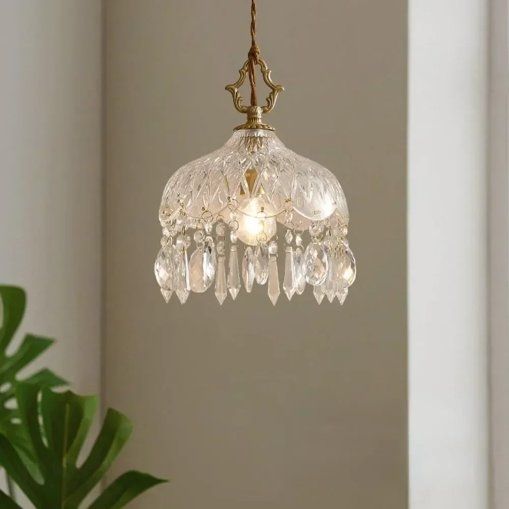 Kupfer Decke LED Kronleuchter nordischen Luxus Kristall Lampe Wohnzimmer moderne Zimmer hängende
