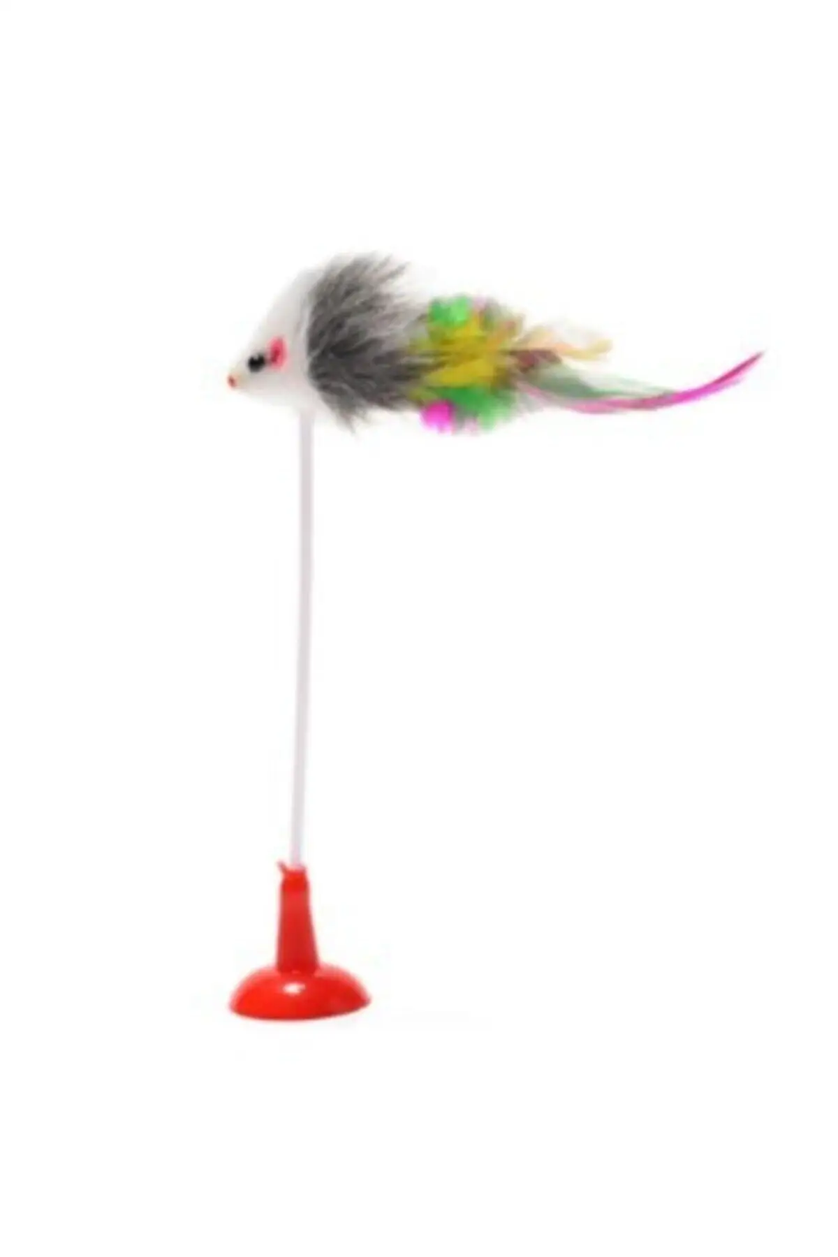 Pet Cat Toy Stick Feather Rod Mouse Toy con Mini Bell Cat Catcher Teaser Interactive Cat Toy Kitten
