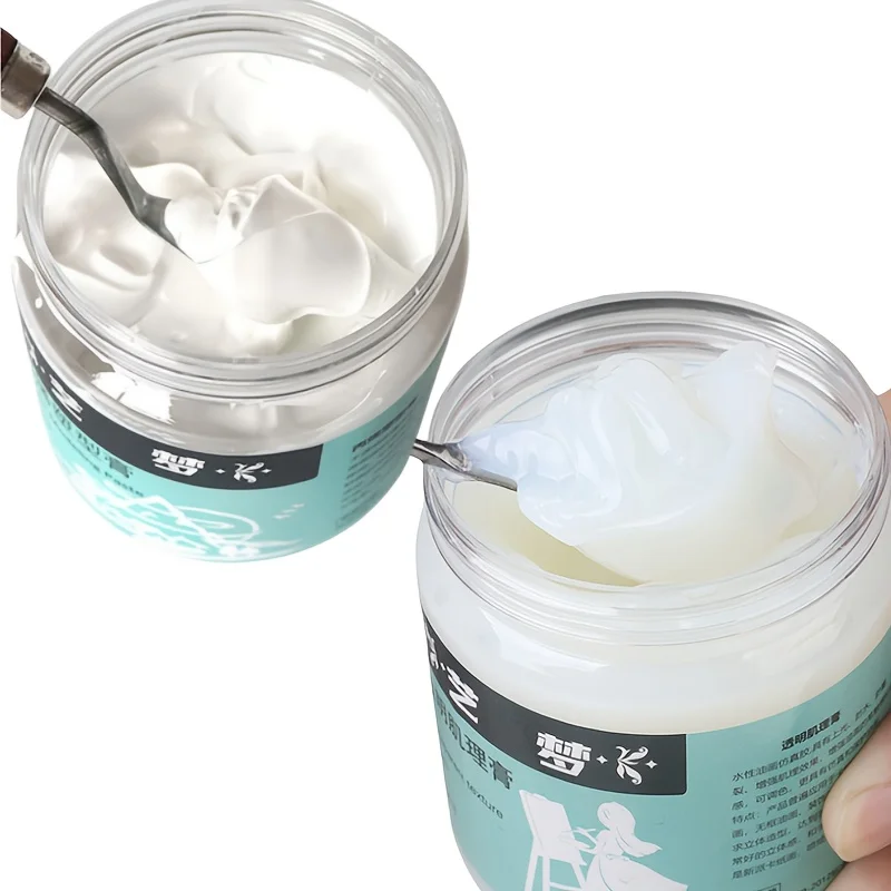 280Ml Acrylic Modeling Paste Transparent Texture Paste Three-Dimensional Easy-To-Build Texture Paste Suitable for Artistic