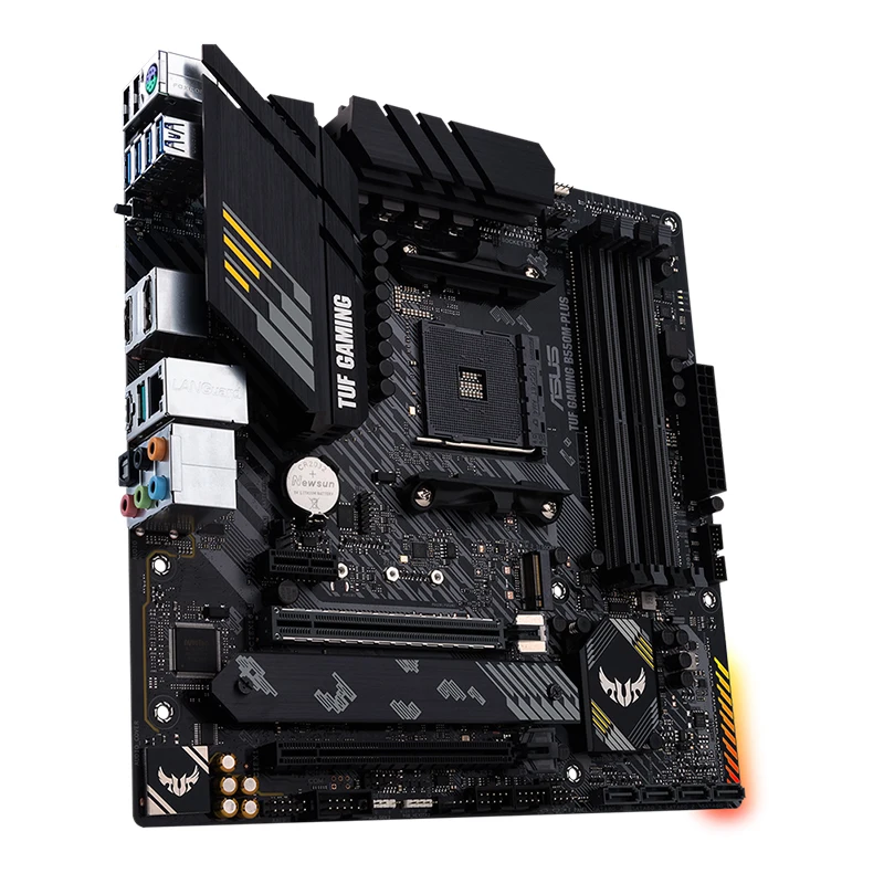 Usado asus tuf gaming B550M-PLUS placa-mãe soquete am4 ddr4 para amd b550m b550 original desktop pci-e 4.0 m.2 placa-mãe