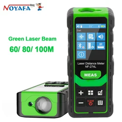 Noyafa NF-274L laser medidor de distância medida a laser 60/80/100m comprimento área volume eletrônico nível ferramenta teste com voz bluetooth